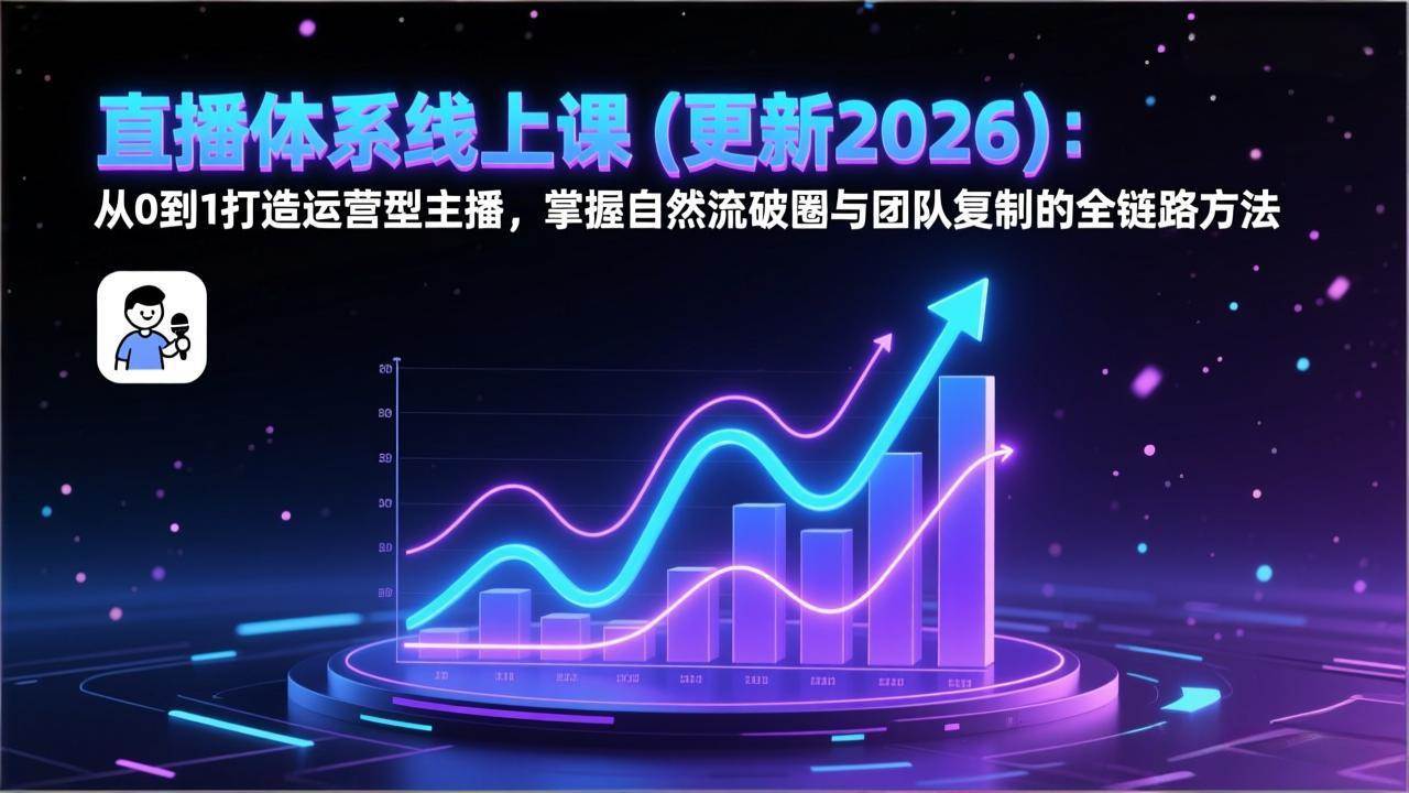图片[1]-（17301期）直播体系线上课(更新2026)：从0到1打造运营型主播，掌握自然流破圈与团队复制的全链路方法-千猫网创