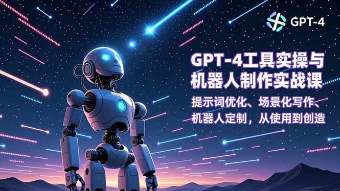 图片[1]-（16837期）GPT-4工具实操与机器人制作实战课：提示词优化、场景化写作、机器人定制，从使用到创造-千猫网创
