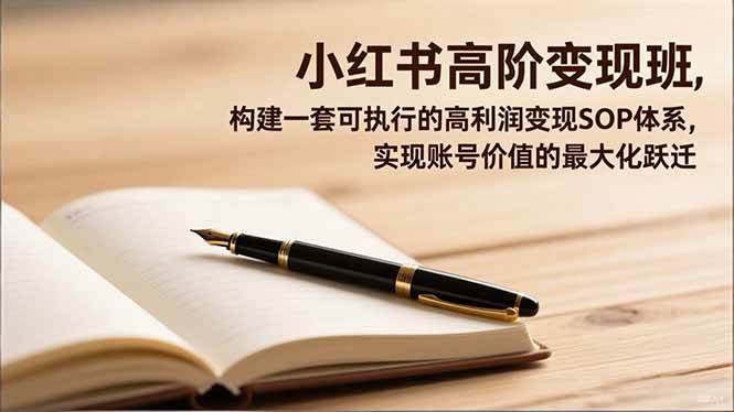 图片[1]-（16633期）小红书高阶变现班，构建一套可执行的高利润变现SOP体系，实现账号价值的最大化跃迁-千猫网创