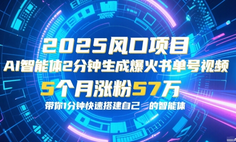AI智能体2分钟一键生成爆火书单号原创视频，5个月涨粉57w，带你零代码1分钟搭建智能体-千猫网创