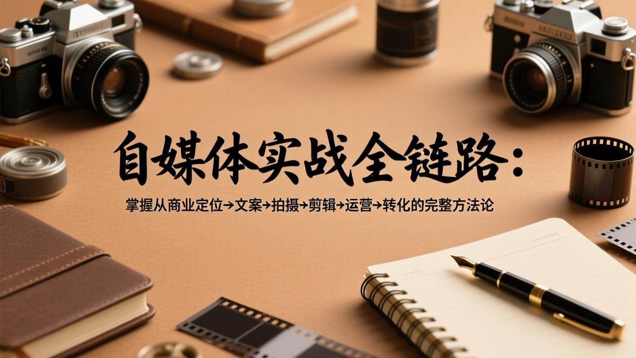 图片[1]-（17586期）自媒体实战全链路：掌握从商业定位→文案→拍摄→剪辑→运营→转化的完整方法论-千猫网创