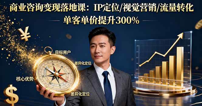 图片[1]-（16249期）商业咨询变现落地课：IP定位/视觉营销/流量转化，单客单价提升300%-千猫网创