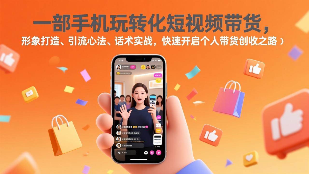 图片[1]-（17356期）一部手机玩转化短视频带货，形象打造、引流心法、话术实战，快速开启个人带货创收之路-千猫网创