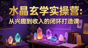 水晶玄学实操营：从兴趣到收入的闭环打造课-千猫网创